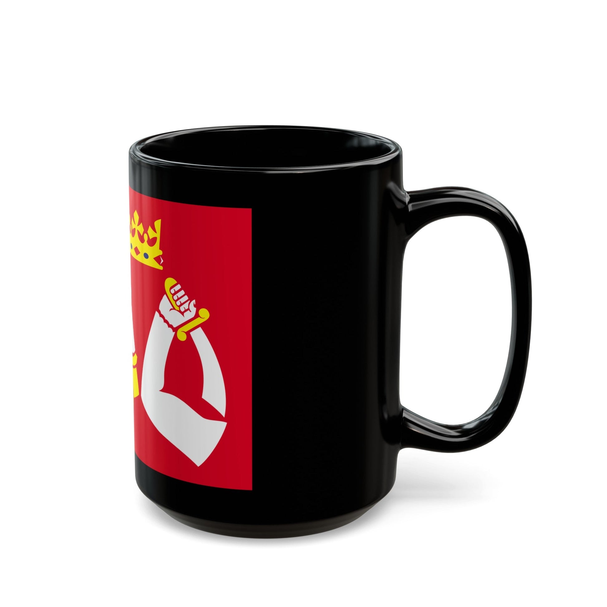 Flag of North Karelia Finland - Black Coffee Mug-The Sticker Space