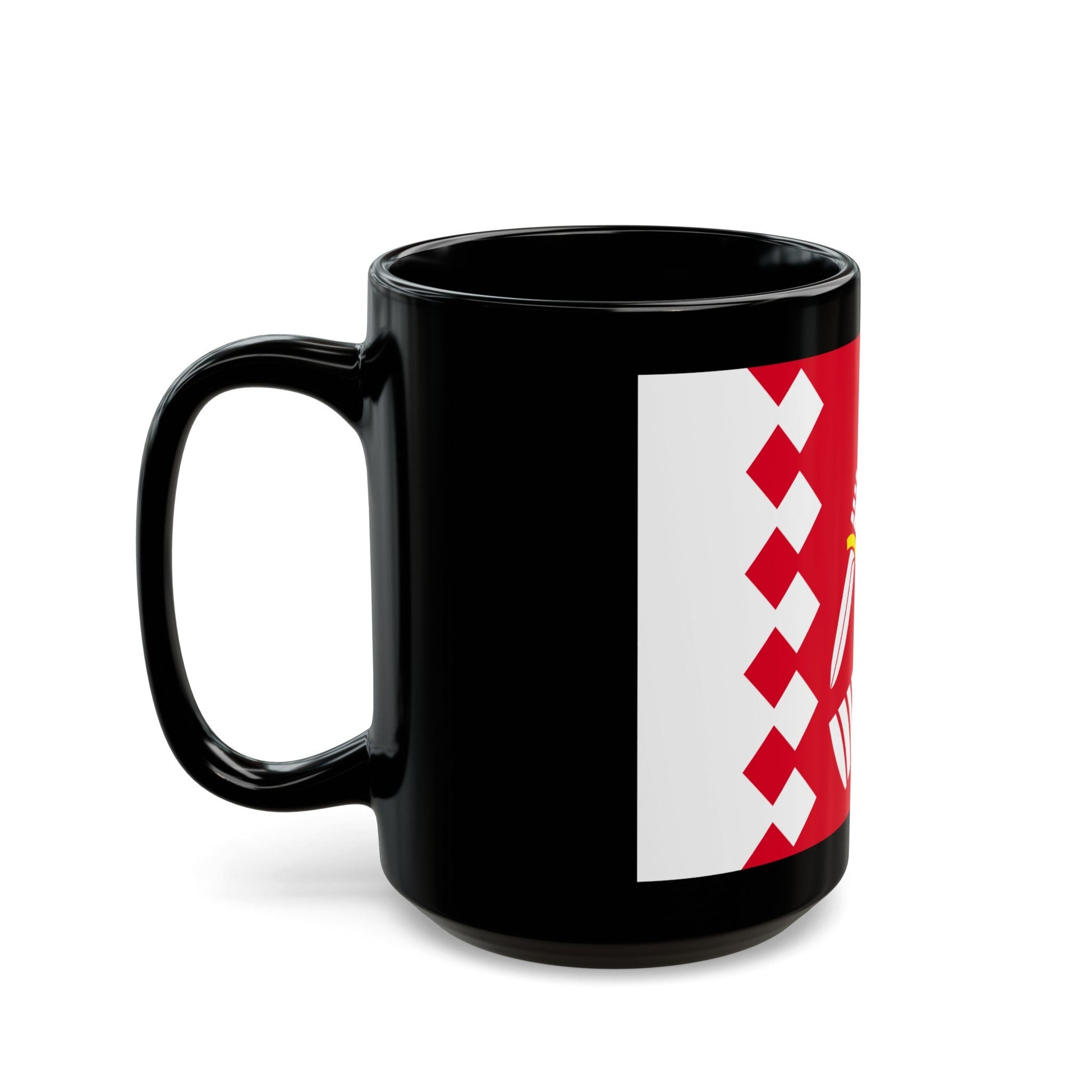 Flag of North Karelia Finland - Black Coffee Mug-The Sticker Space