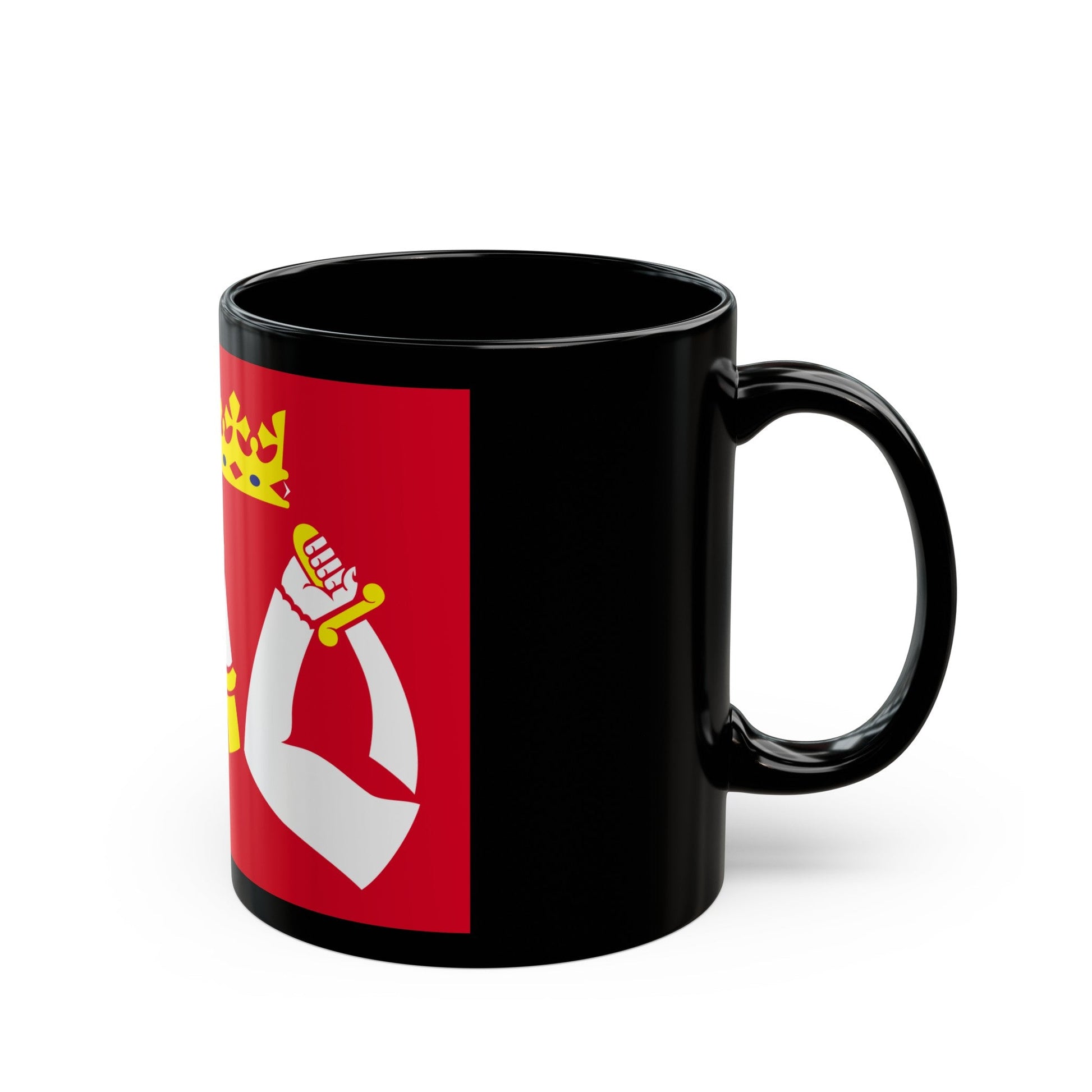 Flag of North Karelia Finland - Black Coffee Mug-The Sticker Space