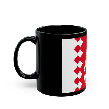 Flag of North Karelia Finland - Black Coffee Mug-The Sticker Space