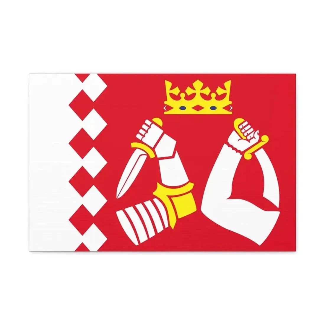 Flag of North Karelia Finland - Canvas Wall Art 24″ x 16″ 1.25" - The Sticker Space