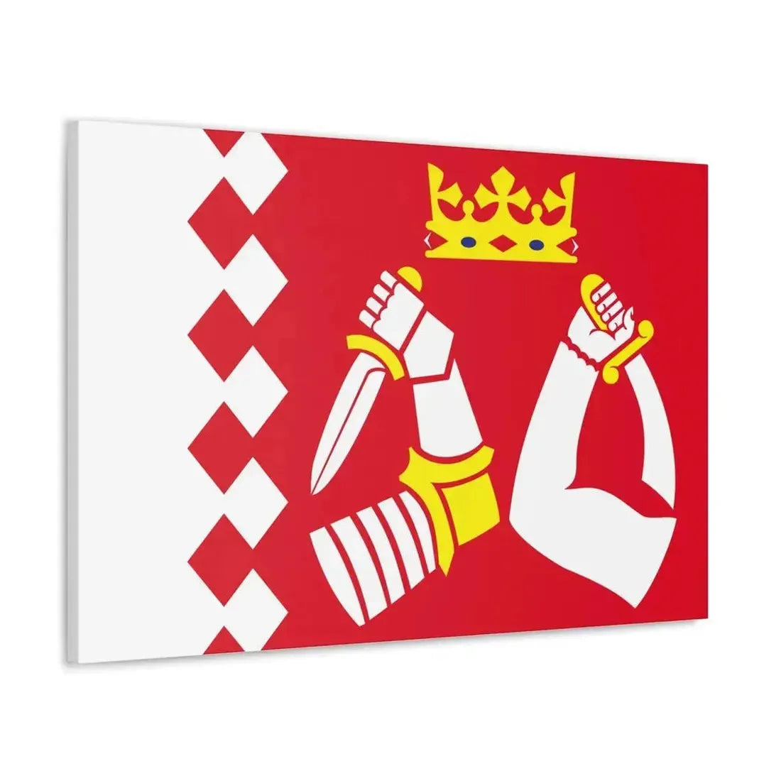 Flag of North Karelia Finland - Canvas Wall Art - The Sticker Space