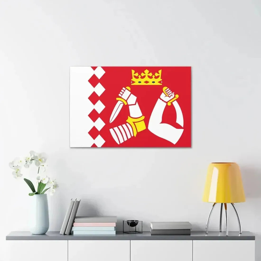 Flag of North Karelia Finland - Canvas Wall Art - The Sticker Space