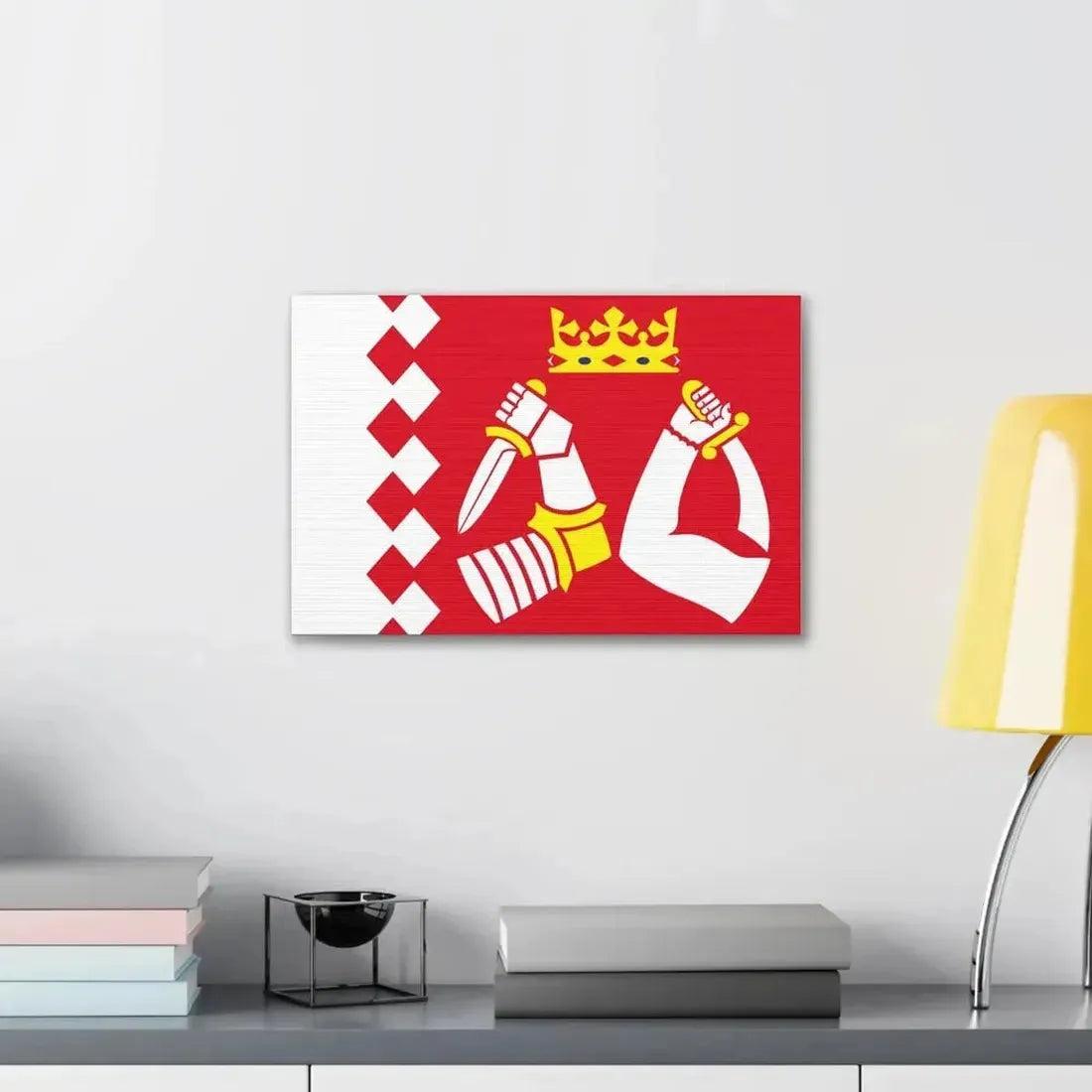 Flag of North Karelia Finland - Canvas Wall Art - The Sticker Space