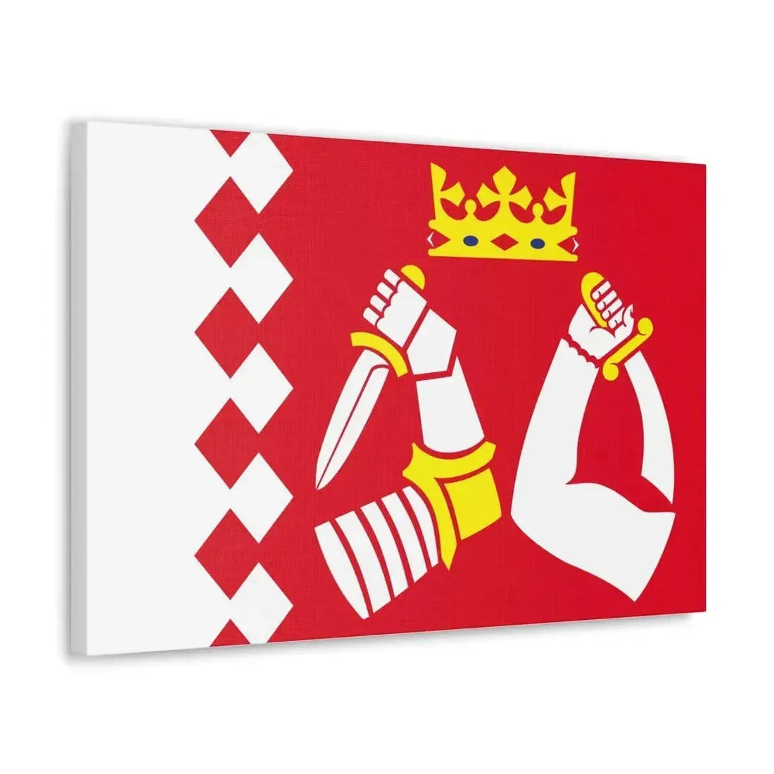 Flag of North Karelia Finland - Canvas Wall Art - The Sticker Space