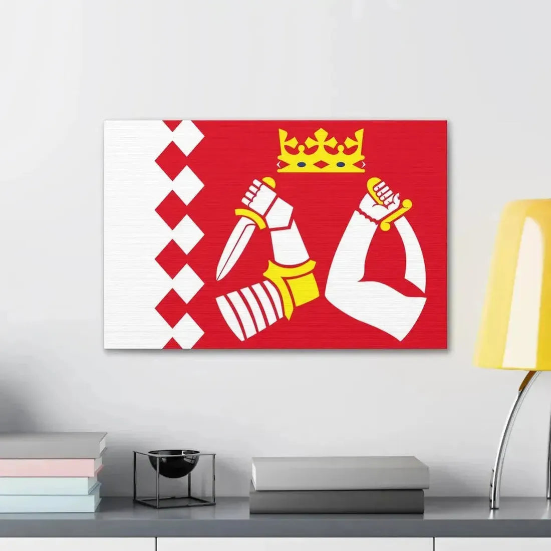 Flag of North Karelia Finland - Canvas Wall Art - The Sticker Space