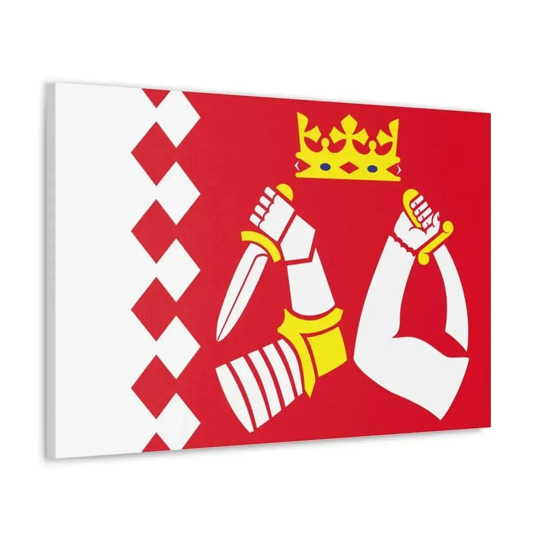 Flag of North Karelia Finland - Canvas Wall Art - The Sticker Space