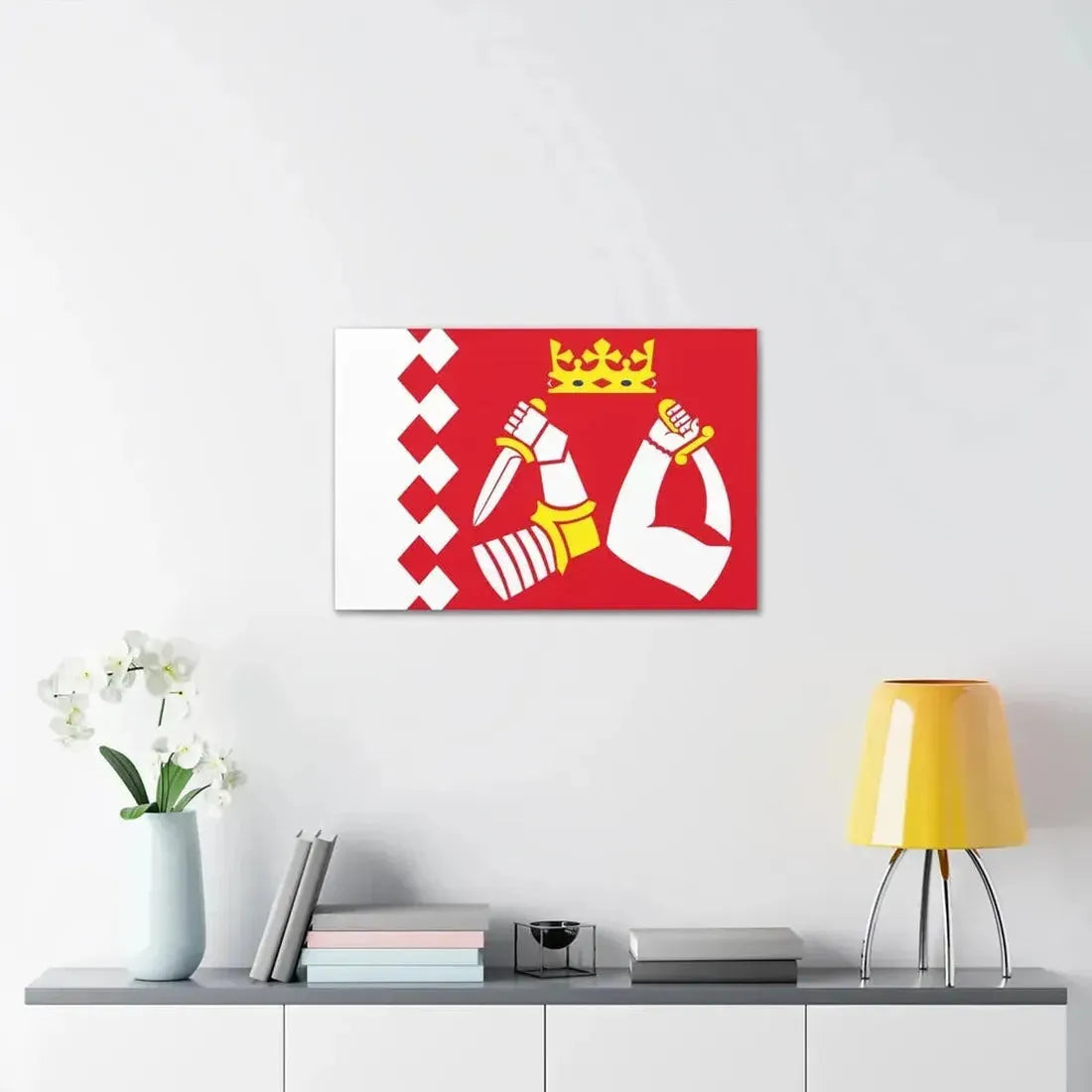 Flag of North Karelia Finland - Canvas Wall Art - The Sticker Space