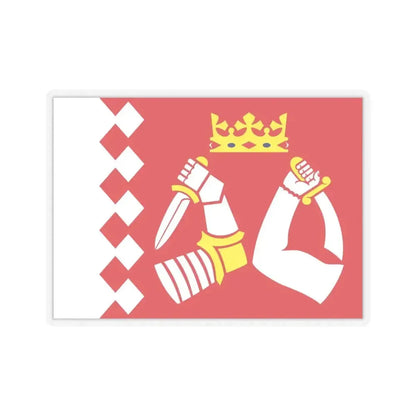 Flag of North Karelia Finland - STICKER Vinyl Kiss-Cut Decal 6 Inch Transparent - The Sticker Space