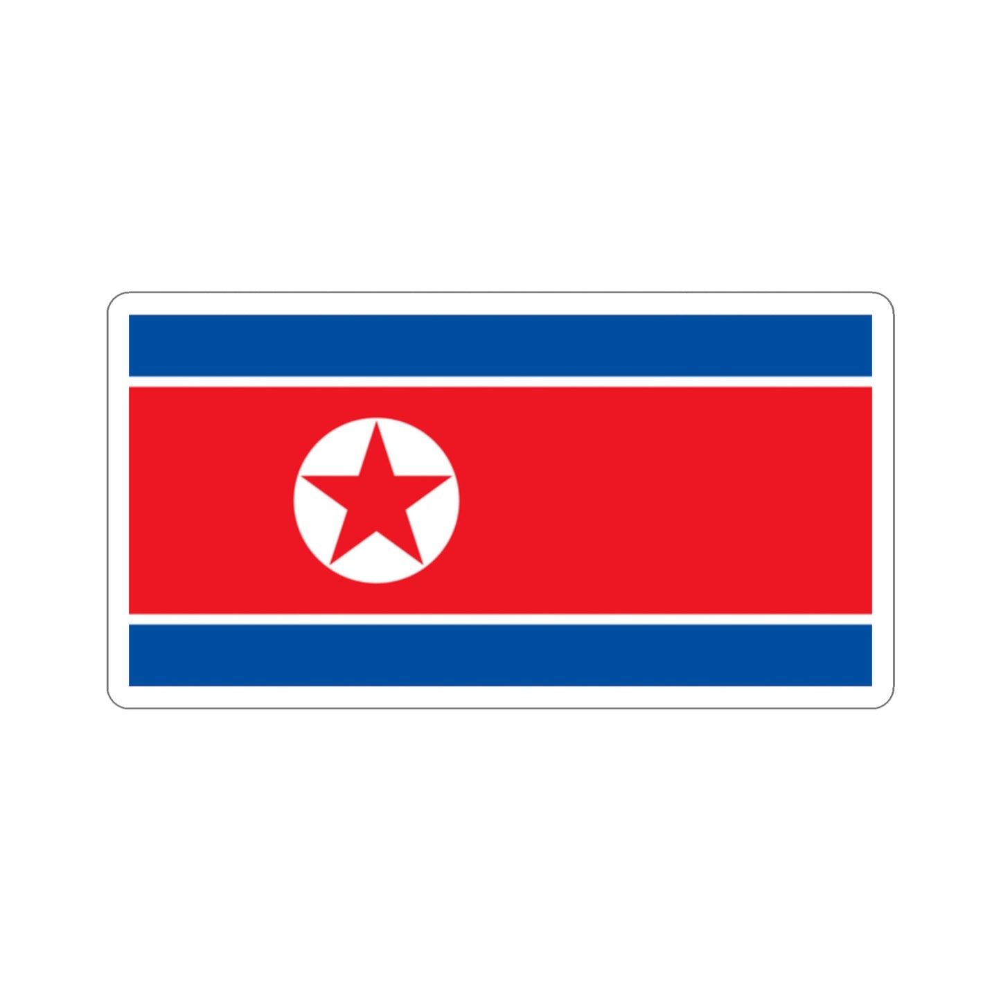 Flag of North Korea STICKER Vinyl Die-Cut Decal-2 Inch-The Sticker Space