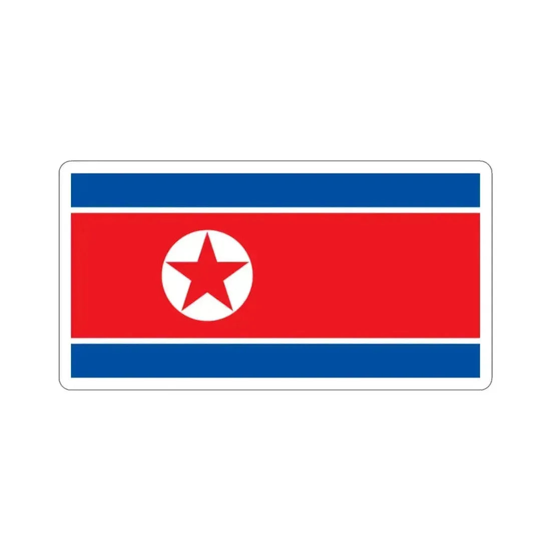 Flag of North Korea STICKER Vinyl Die-Cut Decal 2 Inch - The Sticker Space