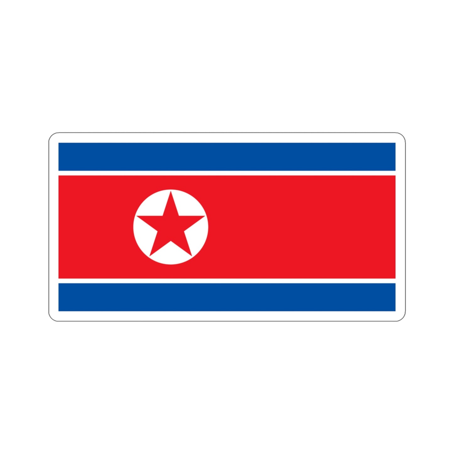 Flag of North Korea STICKER Vinyl Die-Cut Decal-3 Inch-The Sticker Space