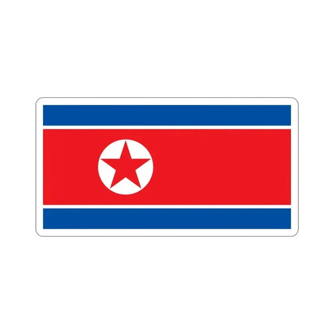 Flag of North Korea STICKER Vinyl Die-Cut Decal 3 Inch - The Sticker Space