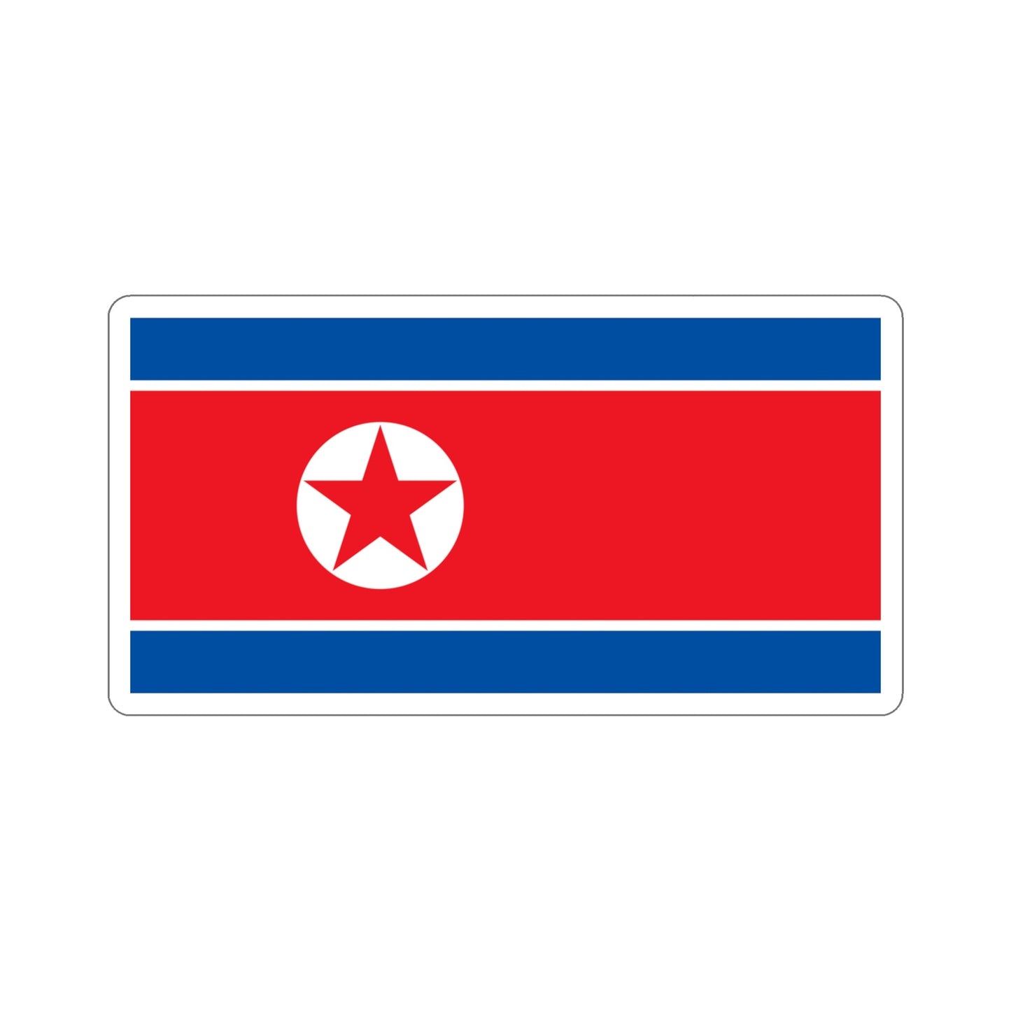 Flag of North Korea STICKER Vinyl Die-Cut Decal-4 Inch-The Sticker Space