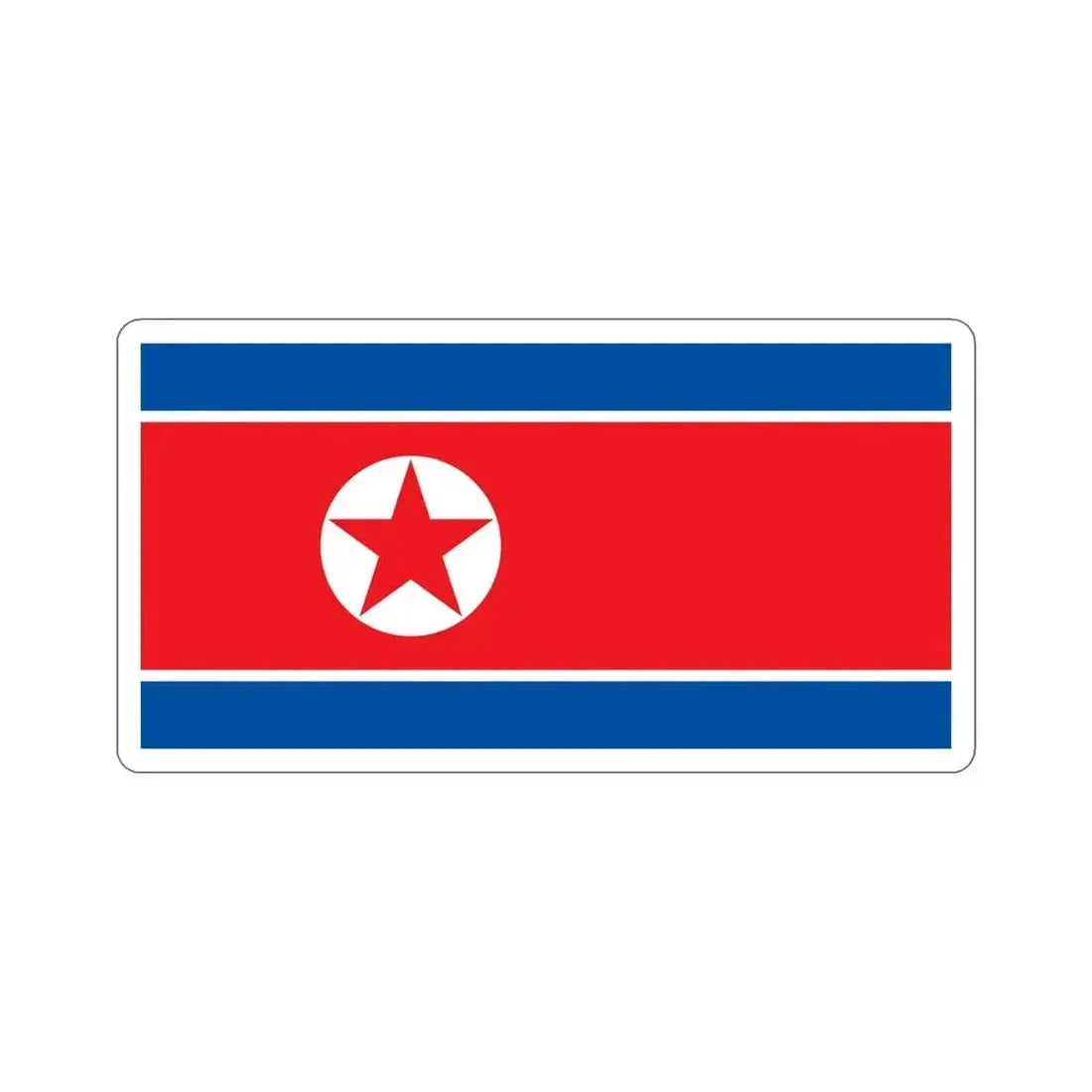 Flag of North Korea STICKER Vinyl Die-Cut Decal 4 Inch - The Sticker Space