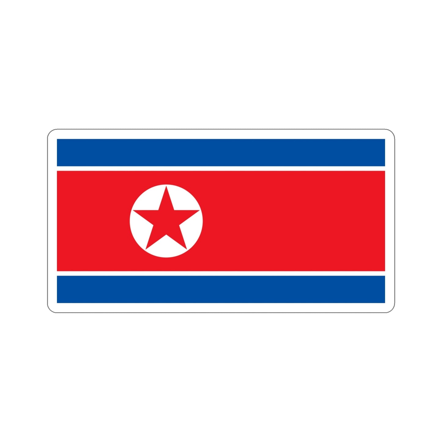 Flag of North Korea STICKER Vinyl Die-Cut Decal-5 Inch-The Sticker Space