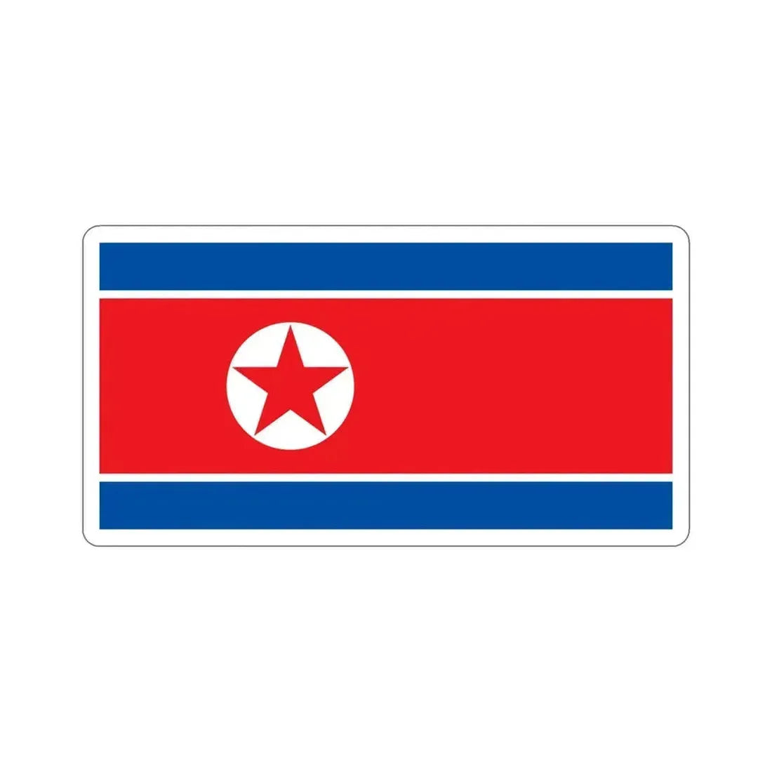 Flag of North Korea STICKER Vinyl Die-Cut Decal 5 Inch - The Sticker Space