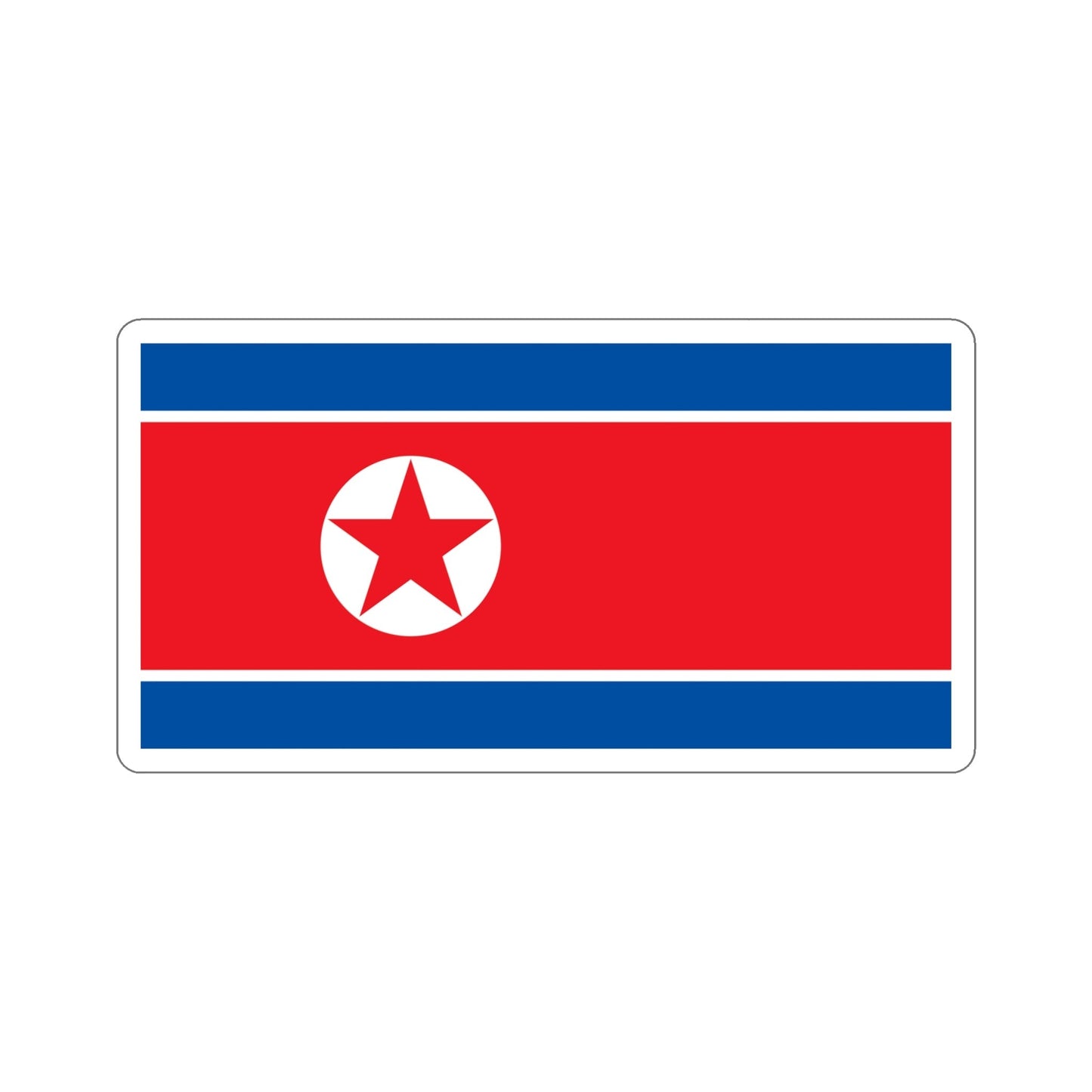 Flag of North Korea STICKER Vinyl Die-Cut Decal-6 Inch-The Sticker Space