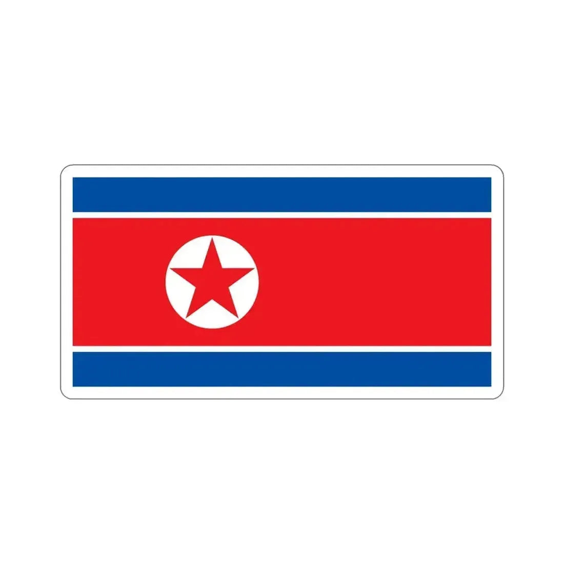 Flag of North Korea STICKER Vinyl Die-Cut Decal 6 Inch - The Sticker Space