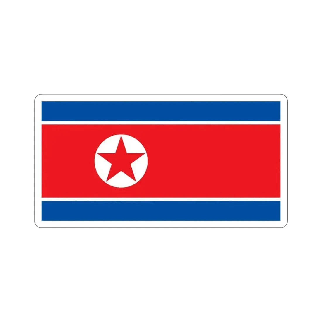 Flag of North Korea STICKER Vinyl Die-Cut Decal - The Sticker Space