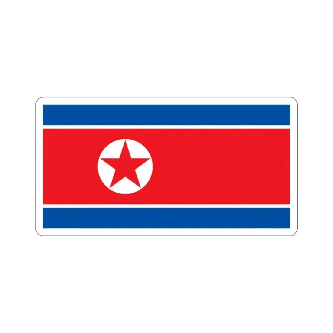 Flag of North Korea STICKER Vinyl Die-Cut Decal - The Sticker Space