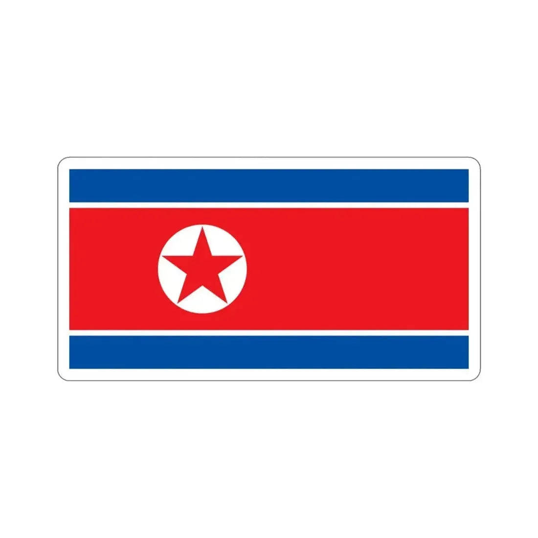 Flag of North Korea STICKER Vinyl Die-Cut Decal - The Sticker Space