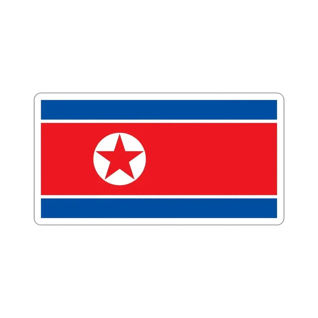 Flag of North Korea STICKER Vinyl Die-Cut Decal - The Sticker Space