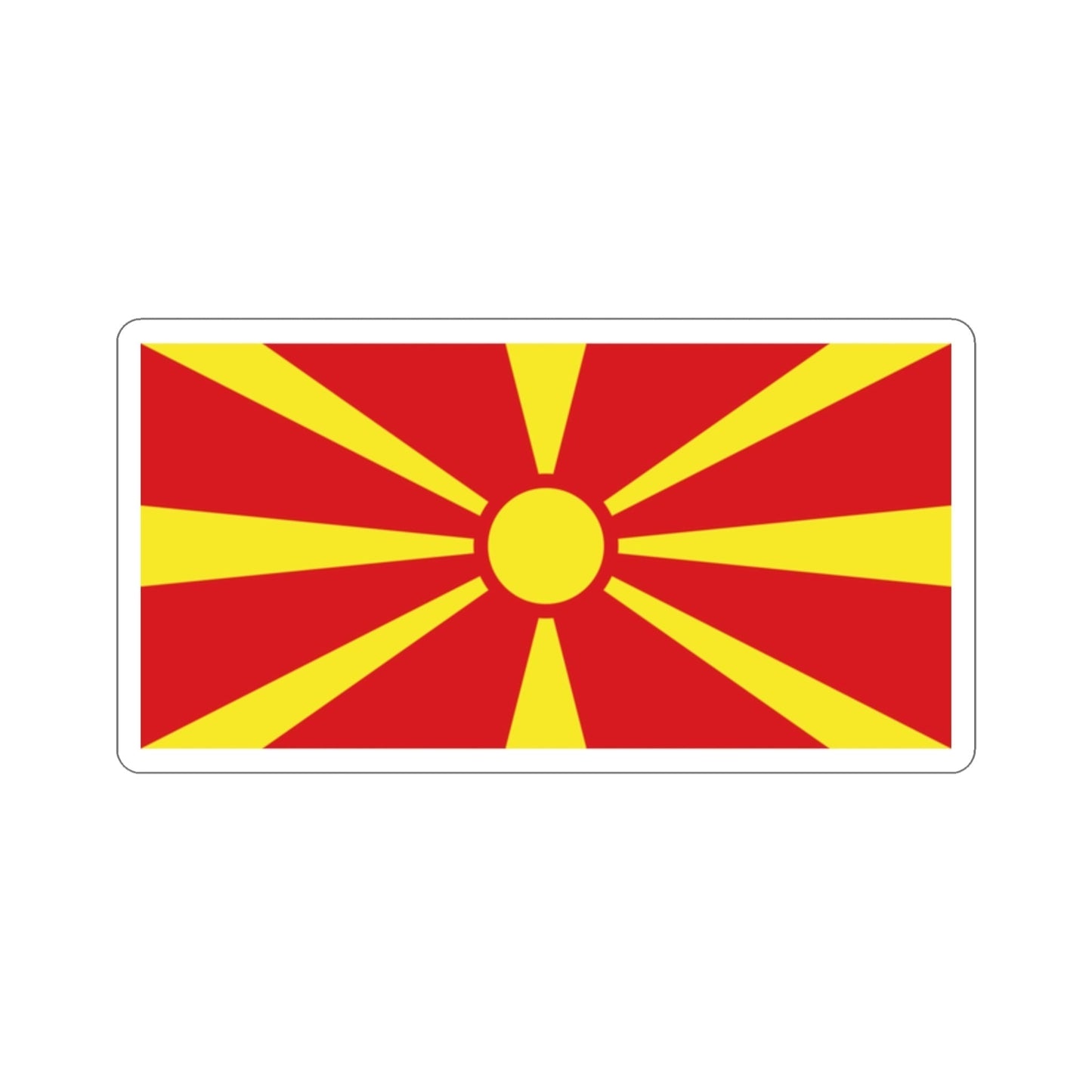 Flag of North Macedonia STICKER Vinyl Die-Cut Decal-2 Inch-The Sticker Space