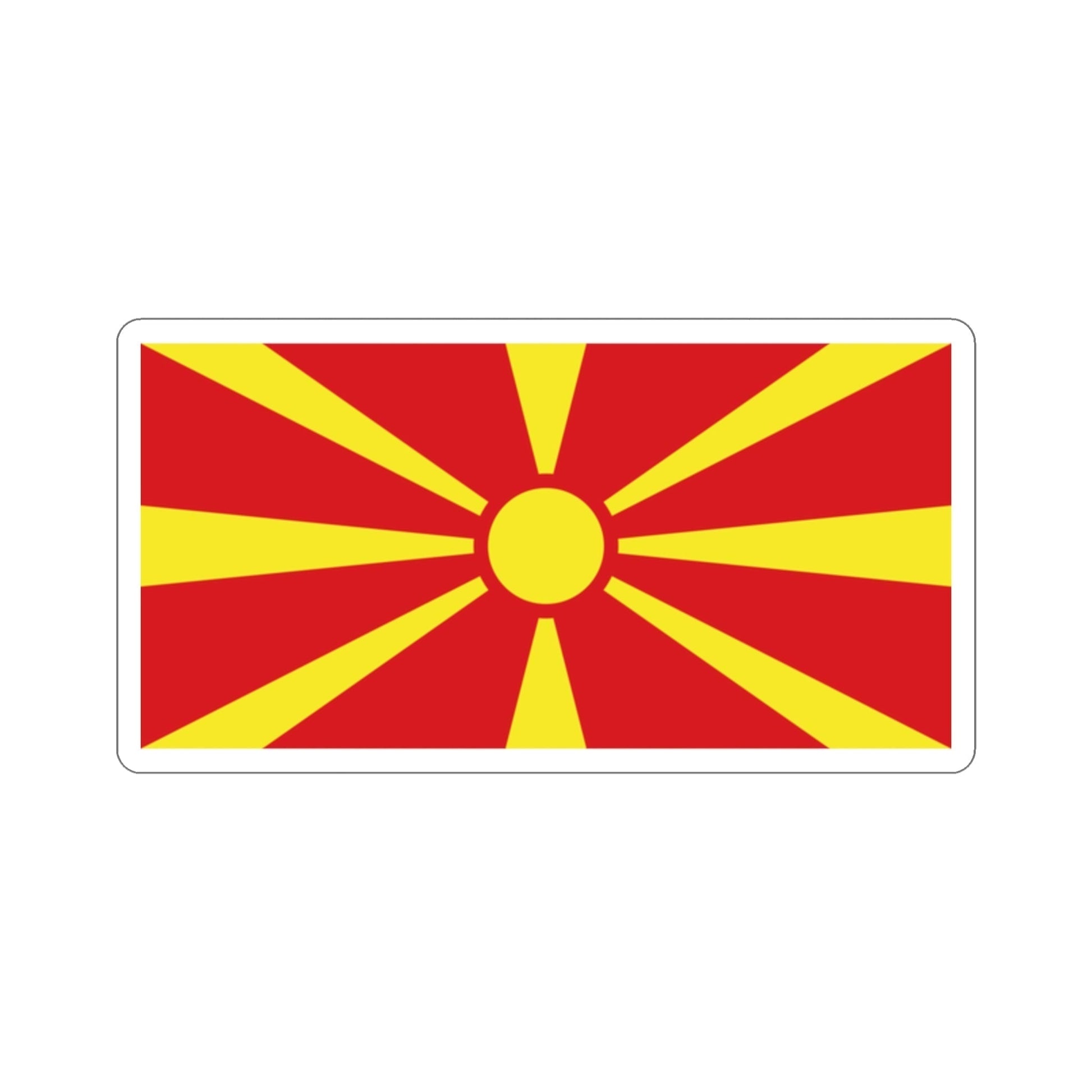 Flag of North Macedonia STICKER Vinyl Die-Cut Decal-2 Inch-The Sticker Space