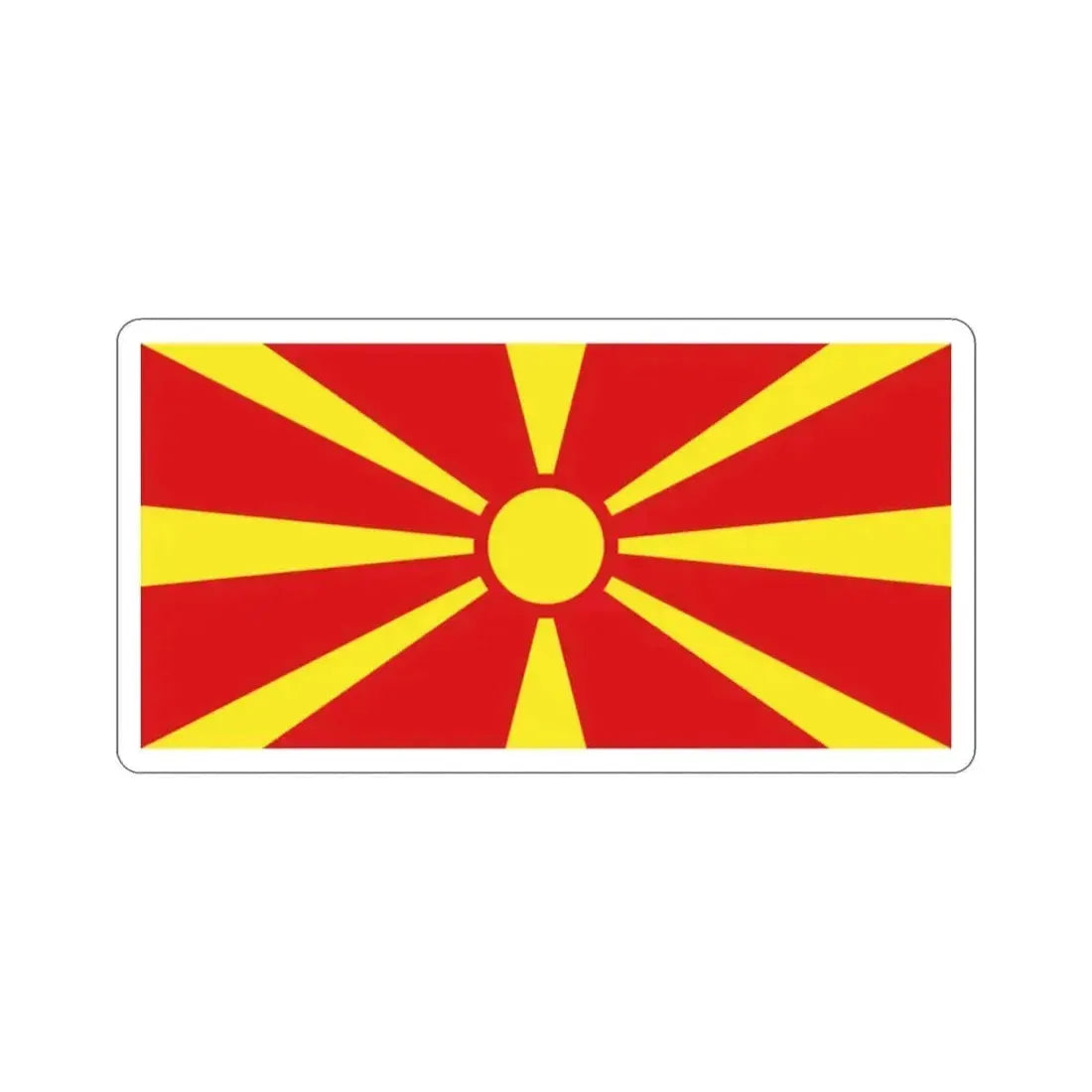 Flag of North Macedonia STICKER Vinyl Die-Cut Decal 2 Inch - The Sticker Space