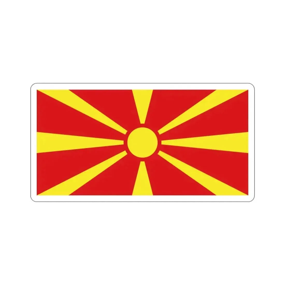Flag of North Macedonia STICKER Vinyl Die-Cut Decal 2 Inch - The Sticker Space