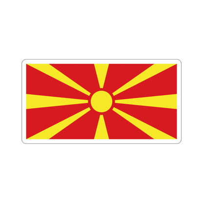 Flag of North Macedonia STICKER Vinyl Die-Cut Decal-3 Inch-The Sticker Space