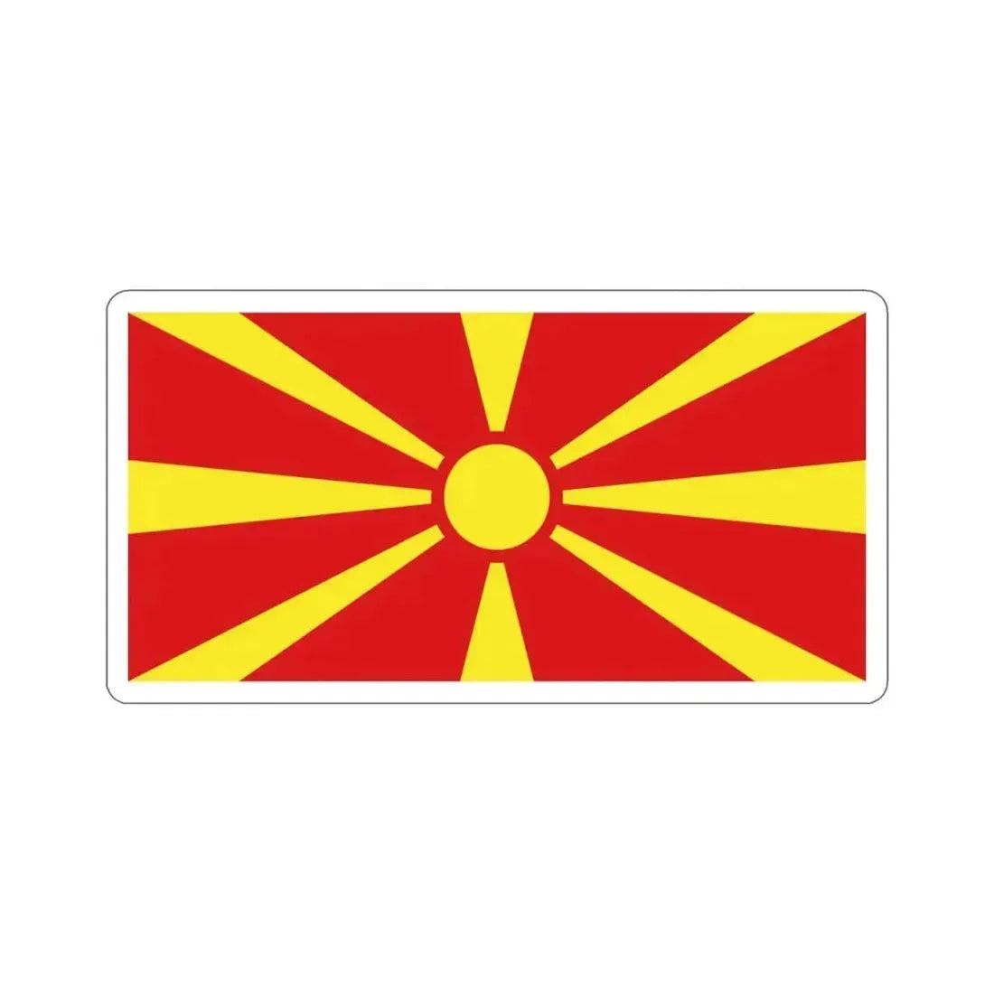 Flag of North Macedonia STICKER Vinyl Die-Cut Decal 3 Inch - The Sticker Space