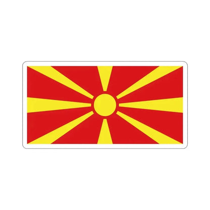 Flag of North Macedonia STICKER Vinyl Die-Cut Decal 3 Inch - The Sticker Space