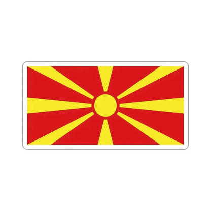 Flag of North Macedonia STICKER Vinyl Die-Cut Decal 3 Inch - The Sticker Space