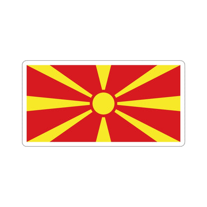 Flag of North Macedonia STICKER Vinyl Die-Cut Decal-4 Inch-The Sticker Space