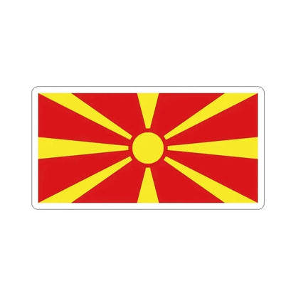 Flag of North Macedonia STICKER Vinyl Die-Cut Decal 4 Inch - The Sticker Space