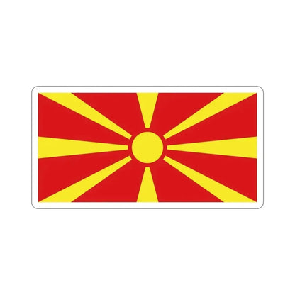 Flag of North Macedonia STICKER Vinyl Die-Cut Decal 4 Inch - The Sticker Space