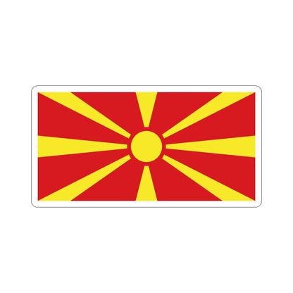 Flag of North Macedonia STICKER Vinyl Die-Cut Decal-5 Inch-The Sticker Space