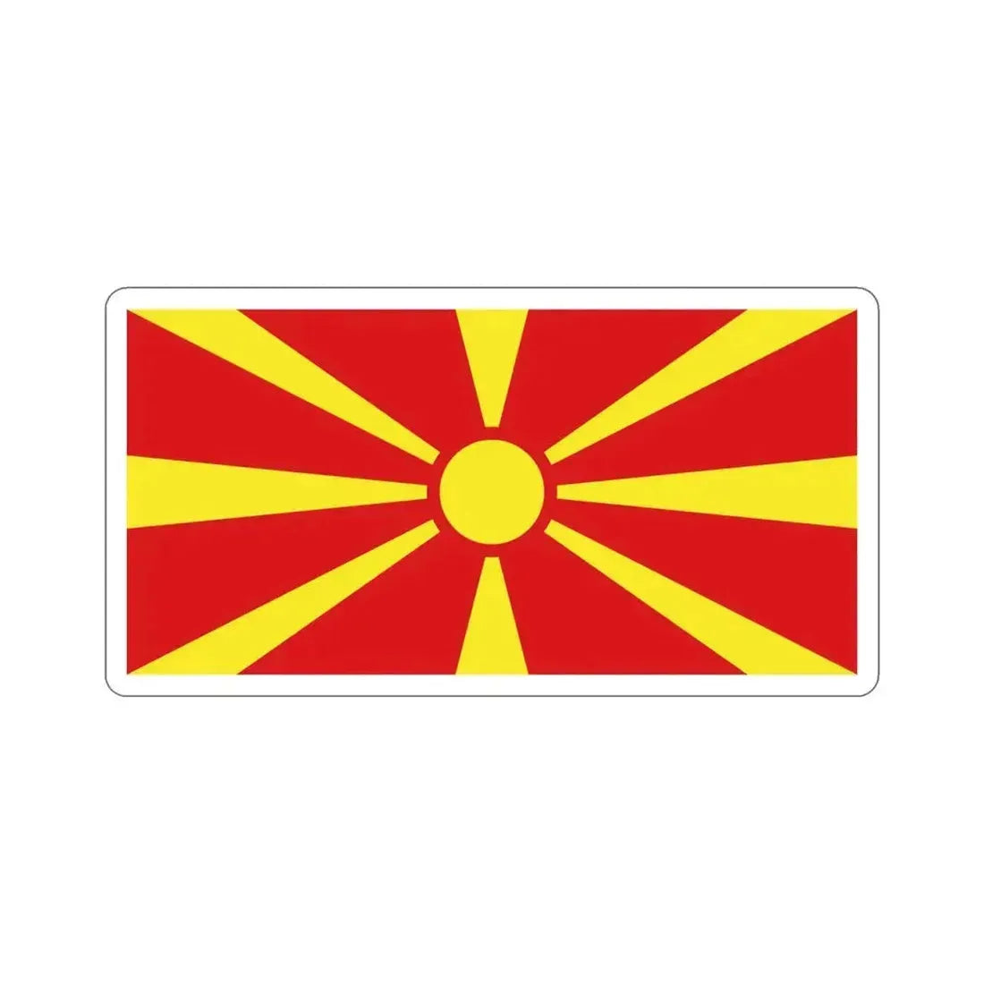 Flag of North Macedonia STICKER Vinyl Die-Cut Decal 5 Inch - The Sticker Space