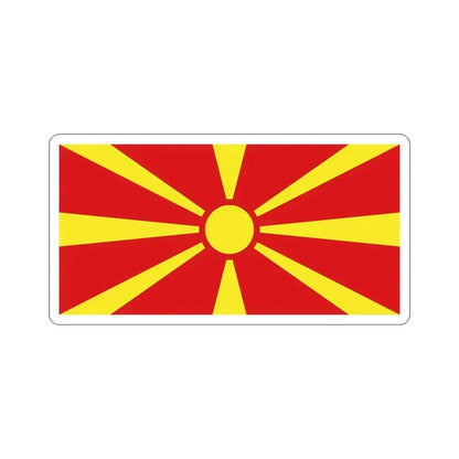 Flag of North Macedonia STICKER Vinyl Die-Cut Decal 5 Inch - The Sticker Space