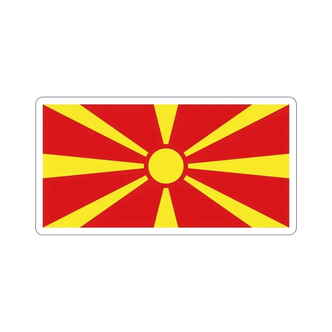 Flag of North Macedonia STICKER Vinyl Die-Cut Decal 5 Inch - The Sticker Space