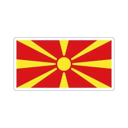 Flag of North Macedonia STICKER Vinyl Die-Cut Decal 5 Inch - The Sticker Space