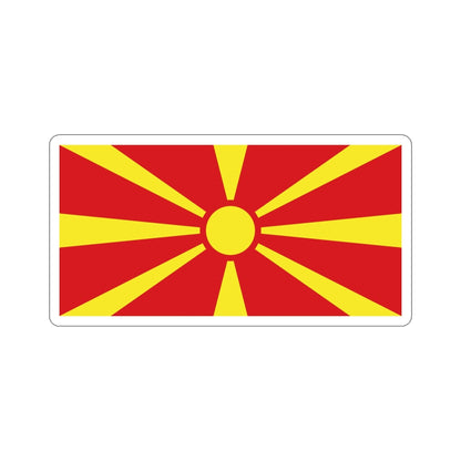 Flag of North Macedonia STICKER Vinyl Die-Cut Decal-6 Inch-The Sticker Space