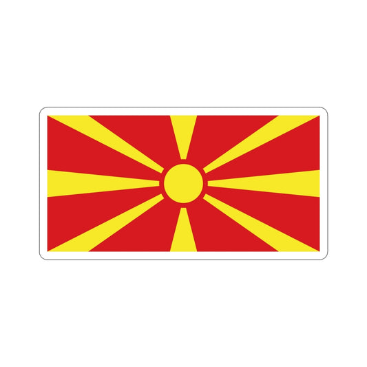 Flag of North Macedonia STICKER Vinyl Die-Cut Decal-6 Inch-The Sticker Space