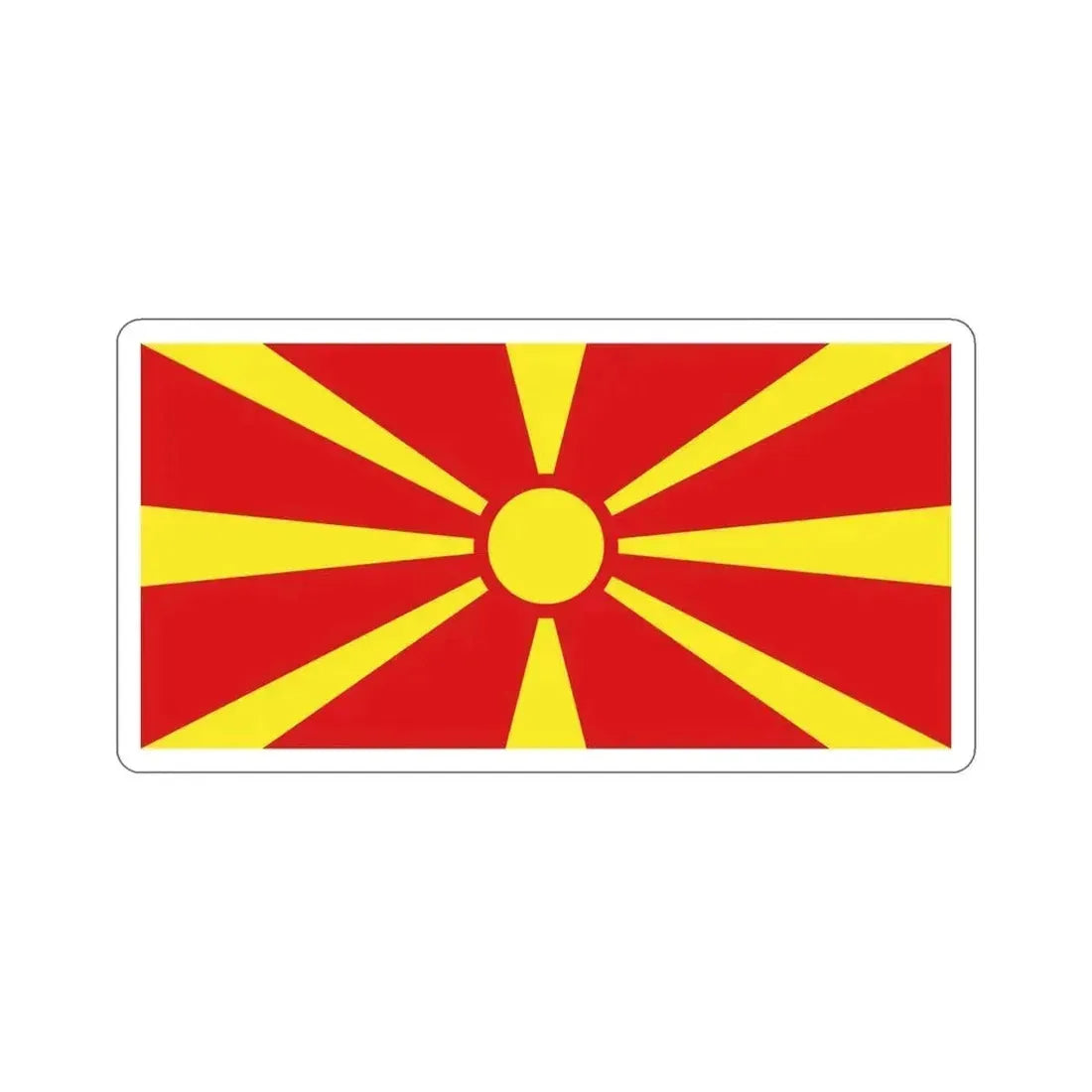 Flag of North Macedonia STICKER Vinyl Die-Cut Decal 6 Inch - The Sticker Space