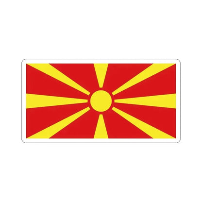 Flag of North Macedonia STICKER Vinyl Die-Cut Decal 6 Inch - The Sticker Space