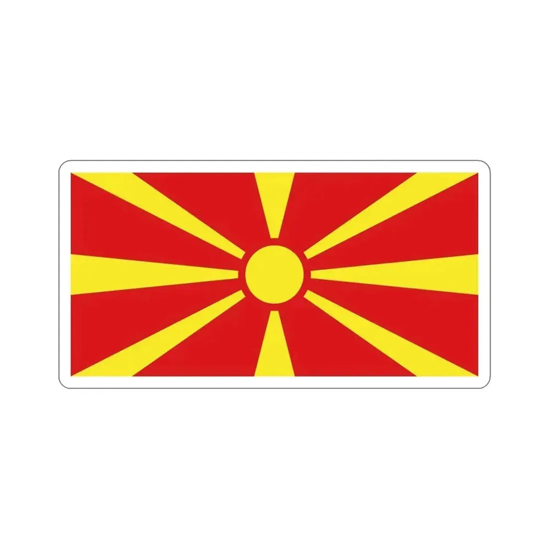 Flag of North Macedonia STICKER Vinyl Die-Cut Decal 6 Inch - The Sticker Space