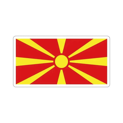 Flag of North Macedonia STICKER Vinyl Die-Cut Decal 6 Inch - The Sticker Space