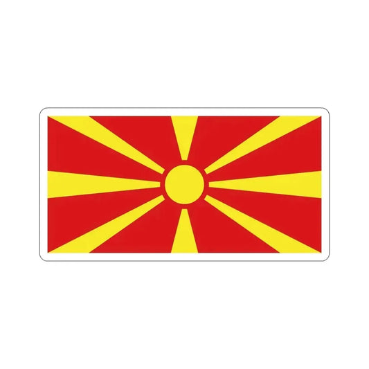Flag of North Macedonia STICKER Vinyl Die-Cut Decal 6 Inch - The Sticker Space